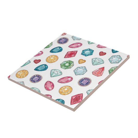 Colorful Gemstone Pattern (3) タイル (側面)