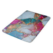 Colorful Geode Marble Blue Pink Turquoise バスマット (アングル)