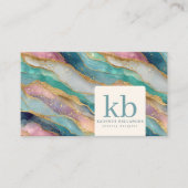 Colorful Geode Pattern Jewelry Designer 名刺 (正面)