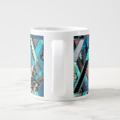 Colorful Geometric Abstract Pattern ジャンボコーヒーマグカップ (裏面)