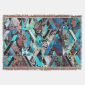 Colorful Geometric Abstract Pattern スローブランケット (正面)