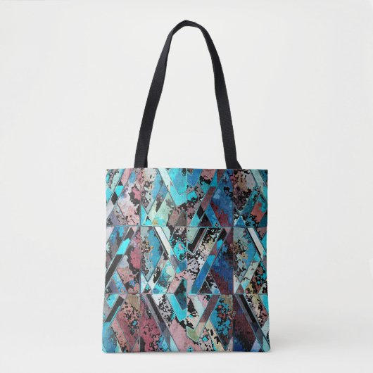 Colorful Geometric Abstract Pattern トートバッグ (正面)