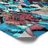 Colorful Geometric Abstract Pattern ポスター (角)