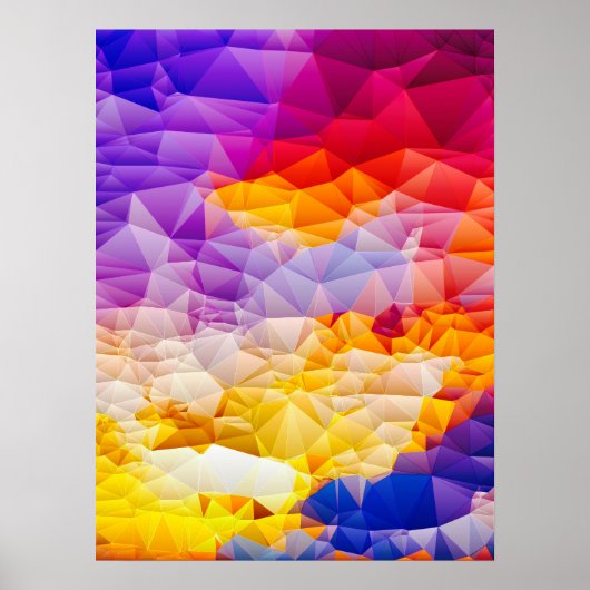 Colorful Geometric Abstract Wall Art ポスター (正面)