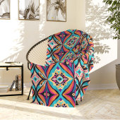 Colorful Geometric Bohemian  フリースブランケット