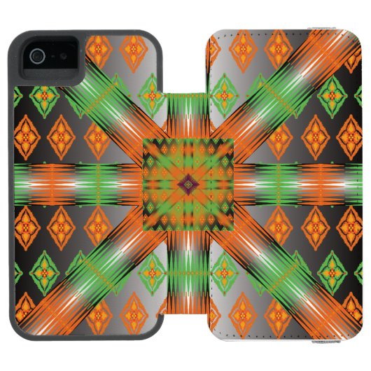 Colorful Geometric Boho iPhone Wallet Case – Moder Incipio iPhoneウォレットケース (フォリオ Open)