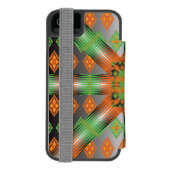 Colorful Geometric Boho iPhone Wallet Case – Moder Incipio iPhoneウォレットケース (フォリオ裏面)