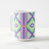 Colorful Geometric Boho Pattern コーヒーマグカップ (正面左)