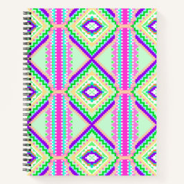 Colorful Geometric Boho Pattern ノートブック