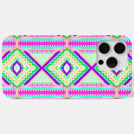 Colorful Geometric Boho Pattern Case-Mate iPhoneケース (裏面 (横))