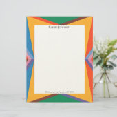 Colorful Geometric Border Stationery Paper レターヘッド (スタンド正面)