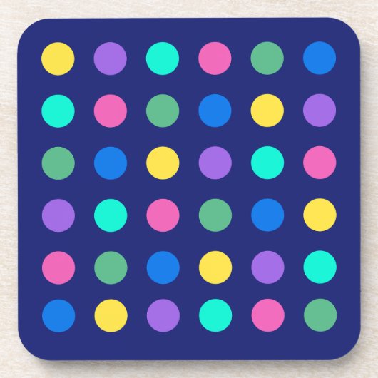 Colorful Geometric Dots コースター (正面)