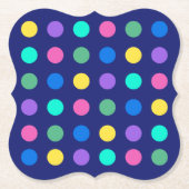 Colorful Geometric Dots ペーパーコースター (正面)