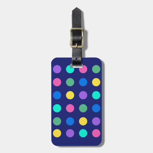 Colorful Geometric Dots ラゲッジタグ (正面縦)