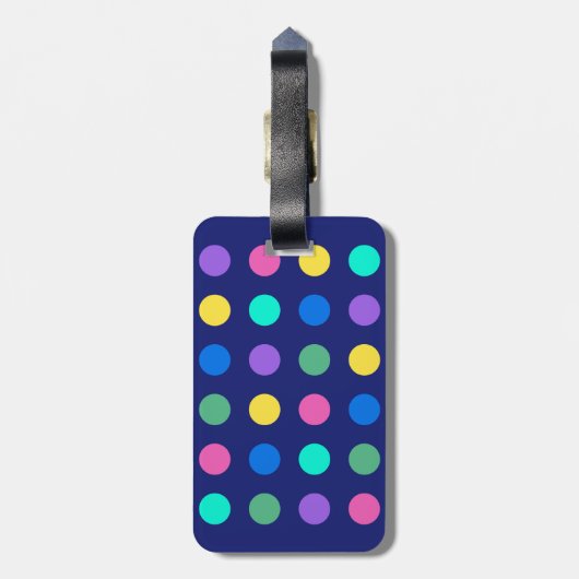 Colorful Geometric Dots ラゲッジタグ (裏面縦)