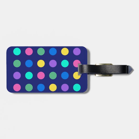 Colorful Geometric Dots ラゲッジタグ (裏面横)