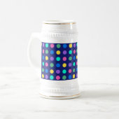 Colorful Geometric Dots Design - ビールジョッキ (正面左)