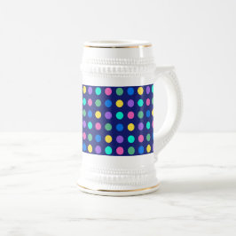 Colorful Geometric Dots Design -  ビールジョッキ