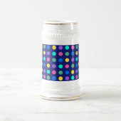 Colorful Geometric Dots Design - ビールジョッキ (中央)