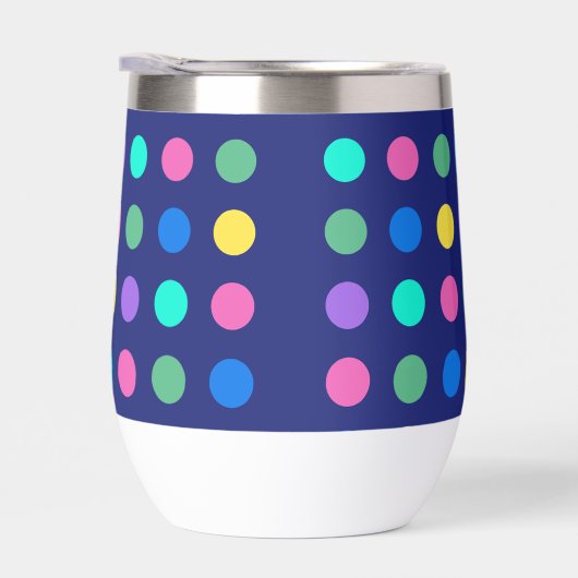 Colorful Geometric Dots Drinkware Design -  (右面)