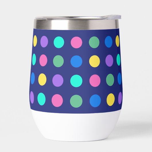 Colorful Geometric Dots Drinkware Design - (左面)