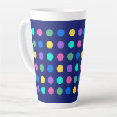 Colorful Geometric Dots Drinkware Design - カフェラテマグ (左アングル)