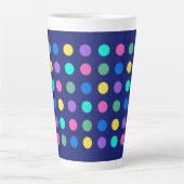 Colorful Geometric Dots Drinkware Design - カフェラテマグ (正面)