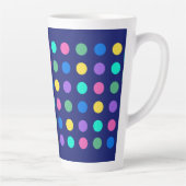 Colorful Geometric Dots Drinkware Design - カフェラテマグ (右)
