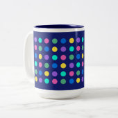Colorful Geometric Dots Drinkware Design -  ツートーンマグカップ (正面左)