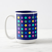 Colorful Geometric Dots Drinkware Design -  ツートーンマグカップ (左)