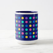 Colorful Geometric Dots Drinkware Design -  ツートーンマグカップ (中央)