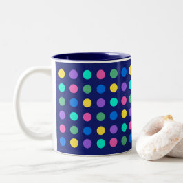Colorful Geometric Dots Drinkware Design -  ツートーンマグカップ