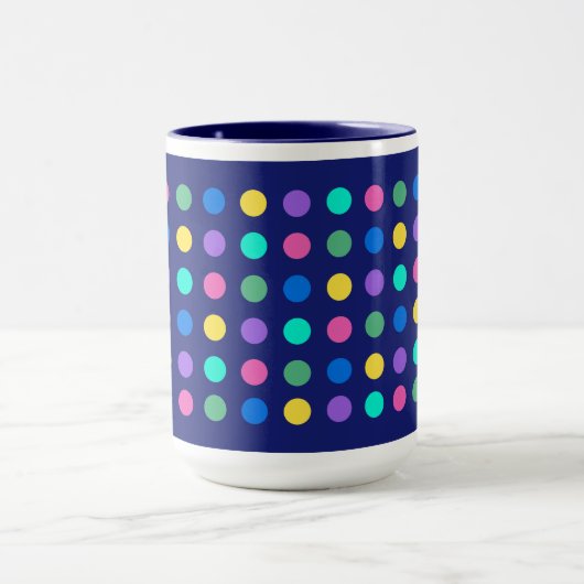 Colorful Geometric Dots Drinkware Design -  マグカップ (中央)