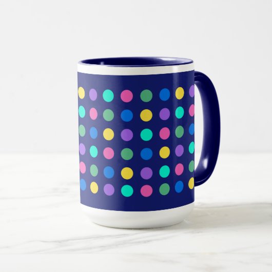 Colorful Geometric Dots Drinkware Design -  マグカップ (正面右)