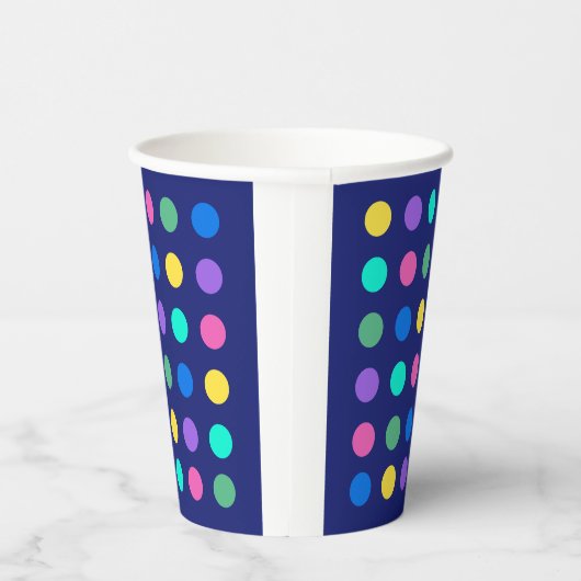Colorful Geometric Dots Drinkware Design -  紙コップ (右)