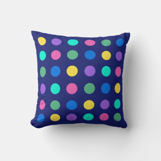 Colorful Geometric Dots Pillow クッション (正面)
