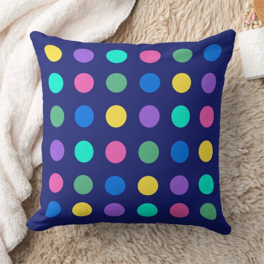 Colorful Geometric Dots Pillow クッション (ブランケット)