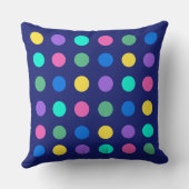 Colorful Geometric Dots Pillow クッション (裏面)
