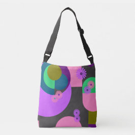 Colorful Geometric Floral Abstract Tote Bag クロスボディバッグ