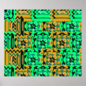 Colorful Geometric Glitch Pattern  ポスター (正面)