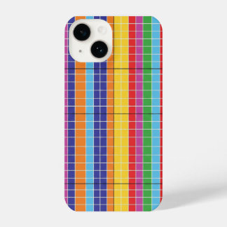 Colorful Geometric Grid Pattern Phone Case – Moder iPhone 14ケース