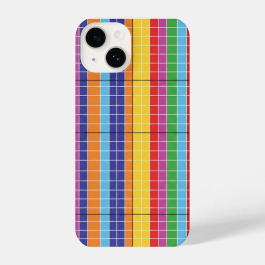 Colorful Geometric Grid Pattern Phone Case – Moder iPhoneケース (裏面)