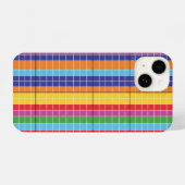 Colorful Geometric Grid Pattern Phone Case – Moder iPhoneケース (裏面横)
