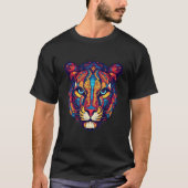 Colorful geometric Leopard Tシャツ (正面)