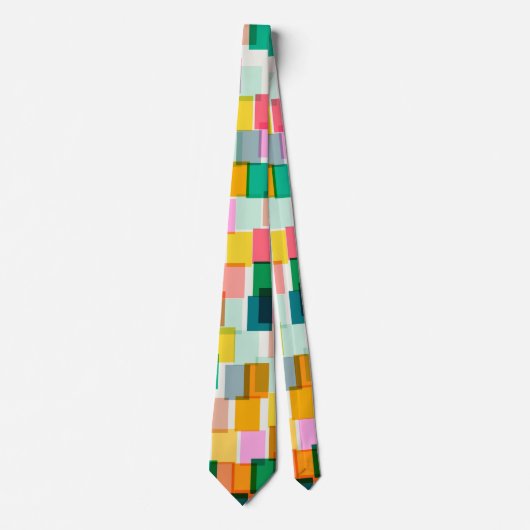 Colorful Geometric Modern Christmas Holiday ネクタイ (正面)