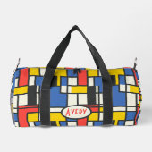 Colorful Geometric Mondrian Style Print ダッフルバッグ (裏面)