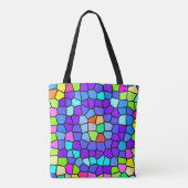 Colorful Geometric Mosaic Tote トートバッグ (裏面)