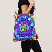 Colorful Geometric Mosaic Tote トートバッグ (クローズアップ)