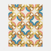 Colorful Geometric Pattern  フリースブランケット (正面)