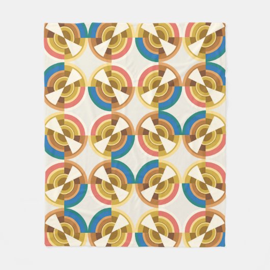 Colorful Geometric Pattern  フリースブランケット (正面)